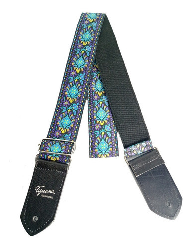 Correa Para Guitarra Bajo Tijuana Jacquard Diseño Floreado A 0