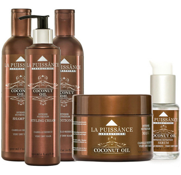 Kit Completo Coconut Oil La Puissance Coco Cabello Reseco 0