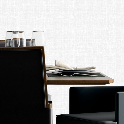 Papel De Parede Efeito Tecido Linho Branco Vinilico 18m 1