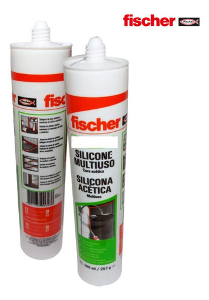 Sellador Multi-silicona Acetica 260ml Fischer Transparente 1