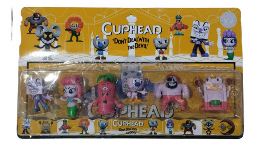Pack Muñecos Cuphead X6u Mugman Chalice Cala Porkrind Elder 0