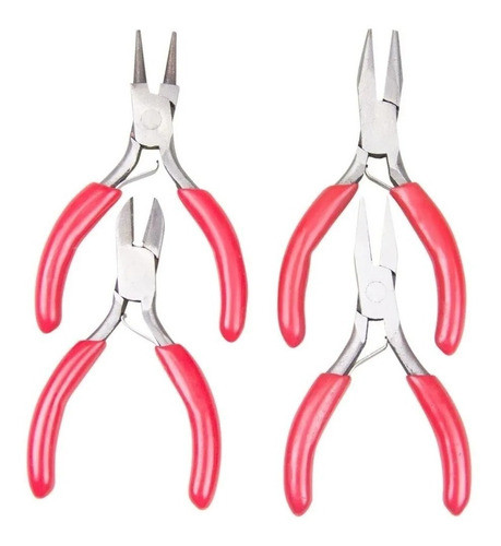 Pinzas Alicates 4 Pcs  Plana Rosario Punta Recta Oblicuo 0