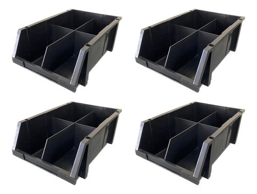 Kit 4 Cajones Organizadores Xl + Divisiones Plastica Vc 0