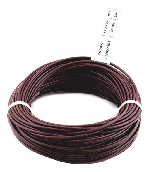 Cable Unipolar Flexible Pvc 1.5mm Marron Rollo X25m 1