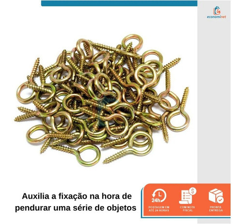 100 Pitão Para Madeira Rosca Bicromatizado Zincado Starfer 1