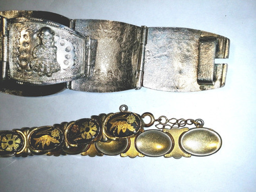 Lote 2 Pulseras Para Reparar,1 De Toledo/otra Baño Plata 1