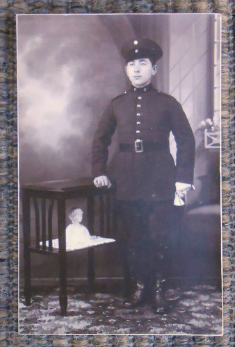 Foto Postal Soldado Uniforme Escuela Comunicaciones Año 1930 0
