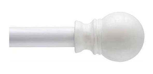 Barral Para Cortina Telescopico 71-120cm C/terminales Blanco 0