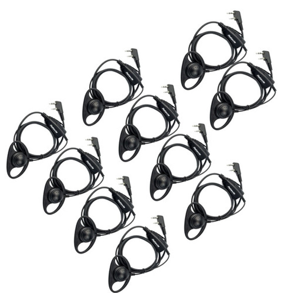 10xretevis Forma D Oído Suave Gancho Auricular Auricular Ptt 0