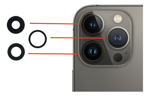 Kit Lentes De Camaras Para iPhone 13 Pro 13 Pro Max Adhesivo 1