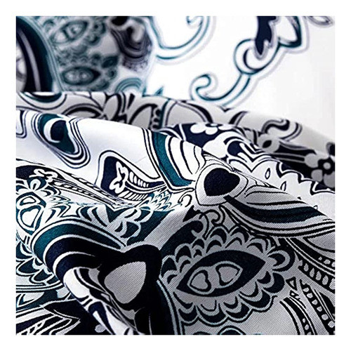 ~? Paisley Print Pattern Juego De Funda Nórdica Queen 3 Piez 1