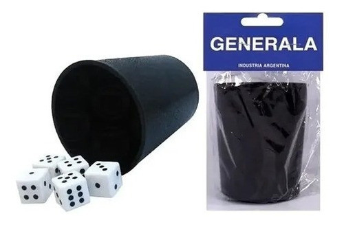 Juego De Mesa Generala Cubilete Plástico Con 5 Dados 0