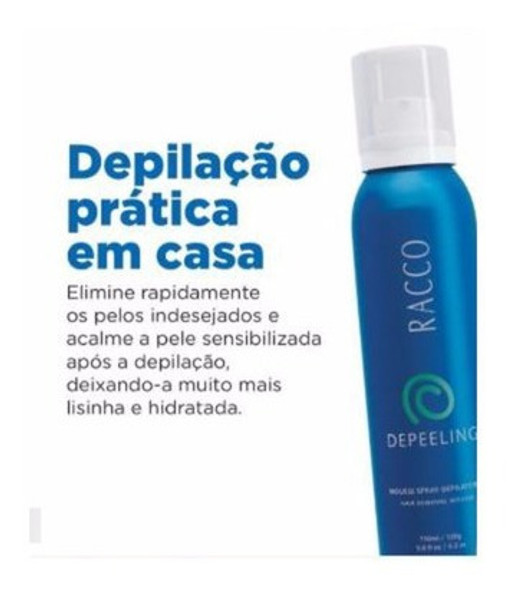 Mousse Para Depilação Depeeling 150ml + Mini Máscara - Racco 1