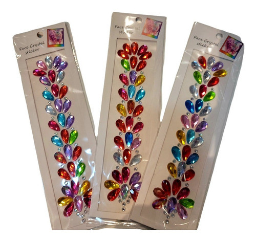Strass Gemas Autoadhesivas Para Cabello/cabeza/cara/ X 2unid 1