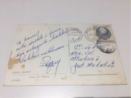 Antigua Foto Postal Rumania 1969 1