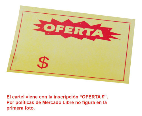 400 Carteles Oferta Promocion Gondola 10x15 Amarillo O Bco. 1