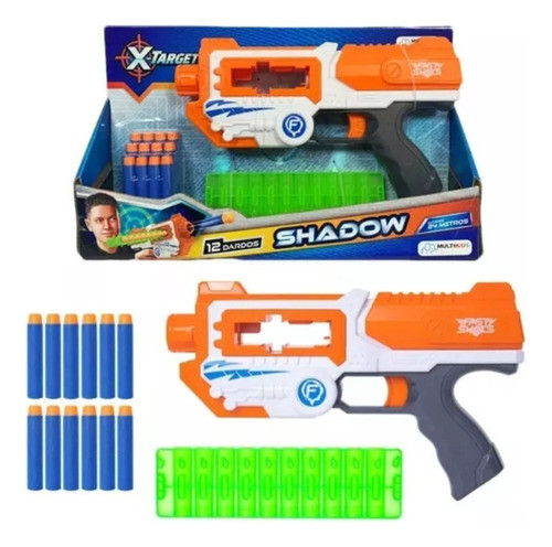 Lançador De Dardos X-target Sahdow Com 12 Dardos Brinquedo 0