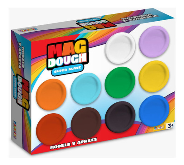 Juego De Masas Mag Dough Magnific X 10 Potes Colores P 0