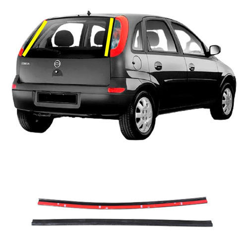 Jogo Borracha Acab Lateral Vigia Corsa Hatch 2002 Em Diante 0