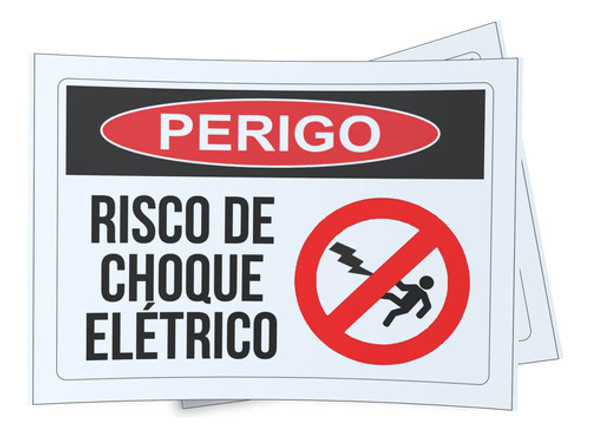 Placa Sinalização Pl:(09)  Alta Tensão Aviso - Med. 15x21 Cm 0