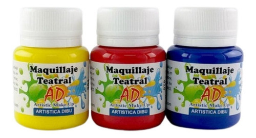 Maquillaje Teatral Ad Body Paint Pintura Rostro X 15 Unidad 0