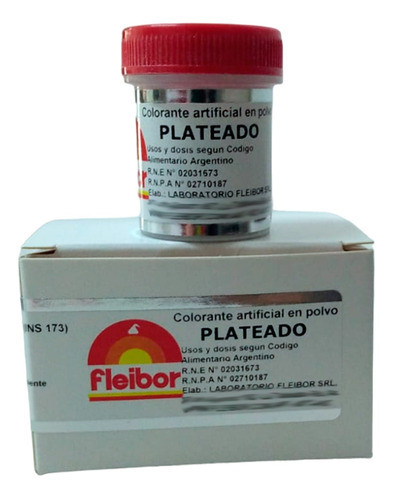 Colorante Dorado Plateado En Polvo Fleibor Decoración Tortas 1
