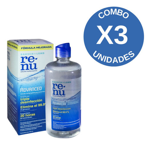 Combo X3 Renu Advanced Solución Líquida Multiuso  355ml 1