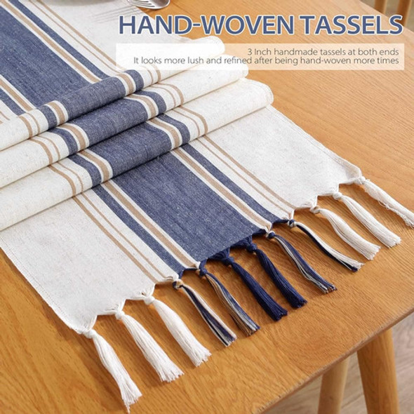 Camino De Mesa Boho De Arpillera De 120 Pulgadas De Largo Es 1