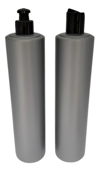 Botella 500ml En Color Gris Plata Con Tapa Negra (x 10unid) 0 Botella 500ml En Color Gris Plata Con Tapa Negra (x 10unid) 0