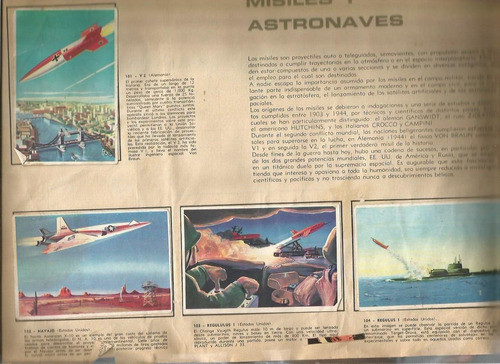 Album De Figuritas / Aviones Y Misiles / Año 1972 / N A14 1