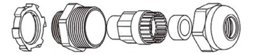 20 Prensacable Metalico Conextube 1/4  Bsp (con Tuerca) 1