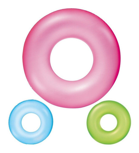 2 Bóias Adulto Infantil Inflável Neon 90cm Piscina - Mor 0