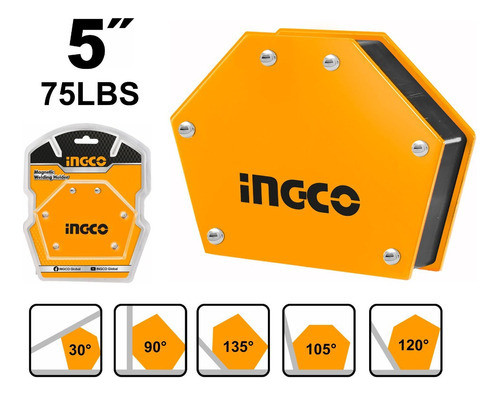 Escuadra Ingco Magnética Multiangulo Amwh75052 1