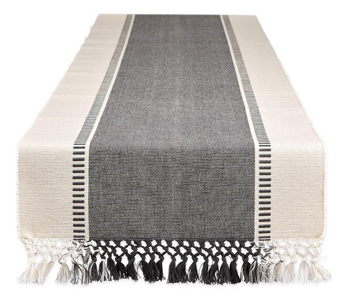 Dobby Camino Mesa Tejido Rayas 33 X 274cm Color Gris Mineral 0