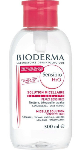 Solución Micelar Bioderma Sensibio H2o X 500 Ml 0
