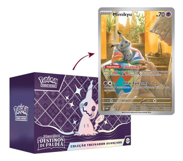 Pokémon Cartas Box Treinador Avançado Mimikyu - Copag 1