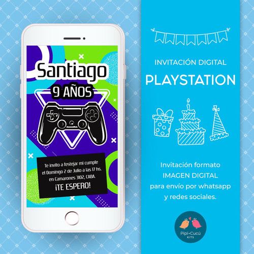 Invitación Digital Imagen  - Playstation / Videojuegos 0