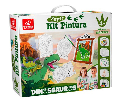 Kit Pintura Dinossauros Brincadeira De Criança 0