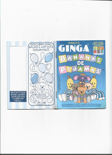 Álbum Figurinha Pirulito Ginga Bananas De Pijamas Incompleto 1