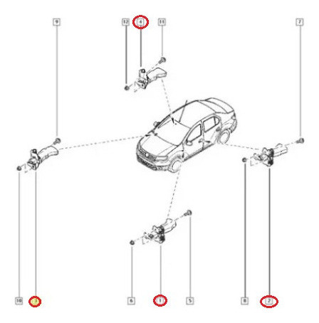 Limitador Porta Renault Logan Sandero 2014 2015 2016 2017 1