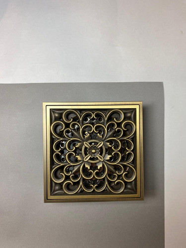 Rejilla Vintage Dibujo Mandala Laton Color Bronce 1