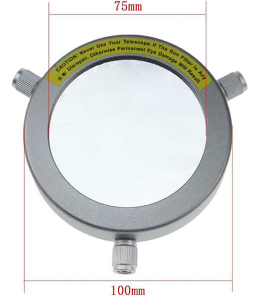 Astromania Deluxe Filter 100mm Tapa De Metal Ajustable Para 1