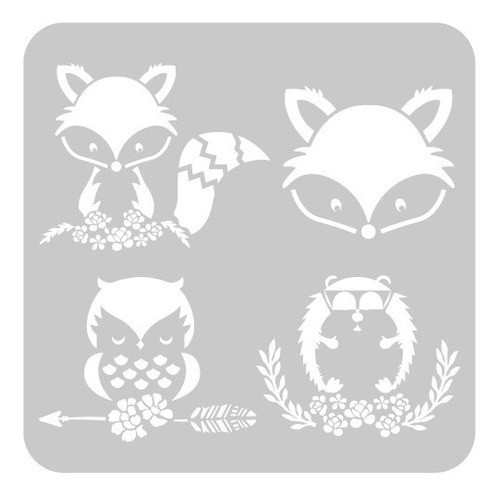 Stencil Eq Arte 30 X 30 - Animales Nordicos (1019) 0