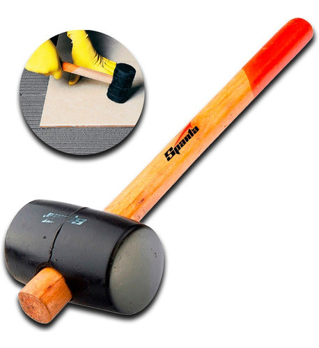 Martelo Borracha Macia 680g Sparta P/reparos Pisos Cerâmicos 1