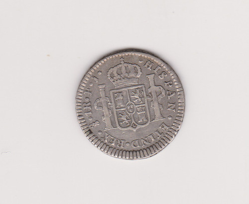 Moneda Chile 1 Real Año 1816 Fj Plata Excelente 1