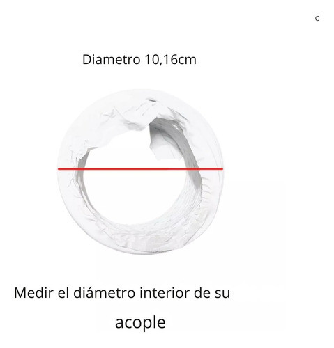 Manguera Ducto Aire Acondicionado Portatil De 4 Pulgada 10cm 1