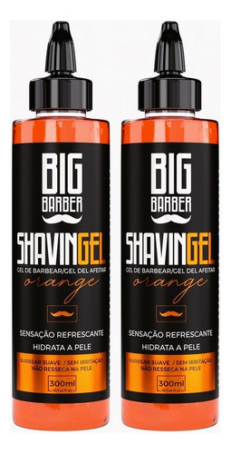 Shaving Gel Barbear Bisnaga Big Barber Orange Caixa 2 Unidad 0