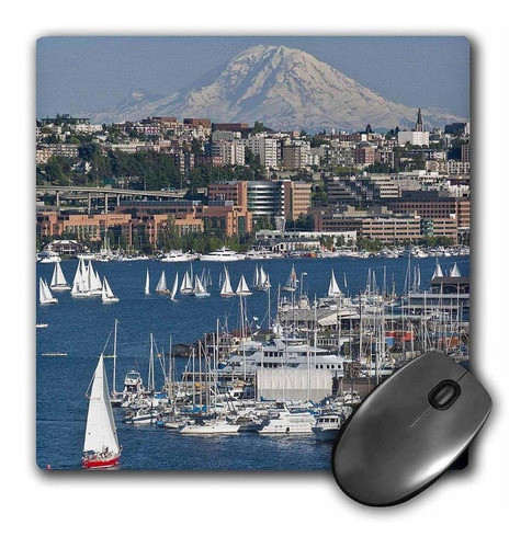 3drose 8 x 8 x 0.25 inches Mouse Pad, Washington, Seattle 0
