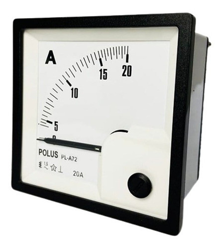 Amperimetro Analogico Fm72x72 20a Ligacao Direta 0