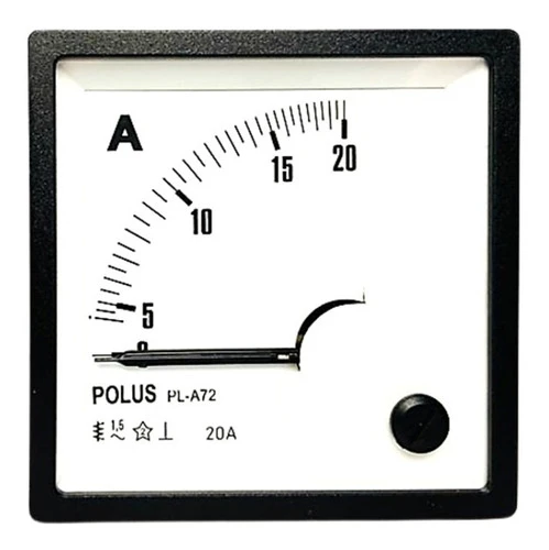 Amperimetro Analogico Fm72x72 20a Ligacao Direta 1